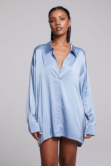 Capri Blue Grotto Button Down WOMENS chaserbrand