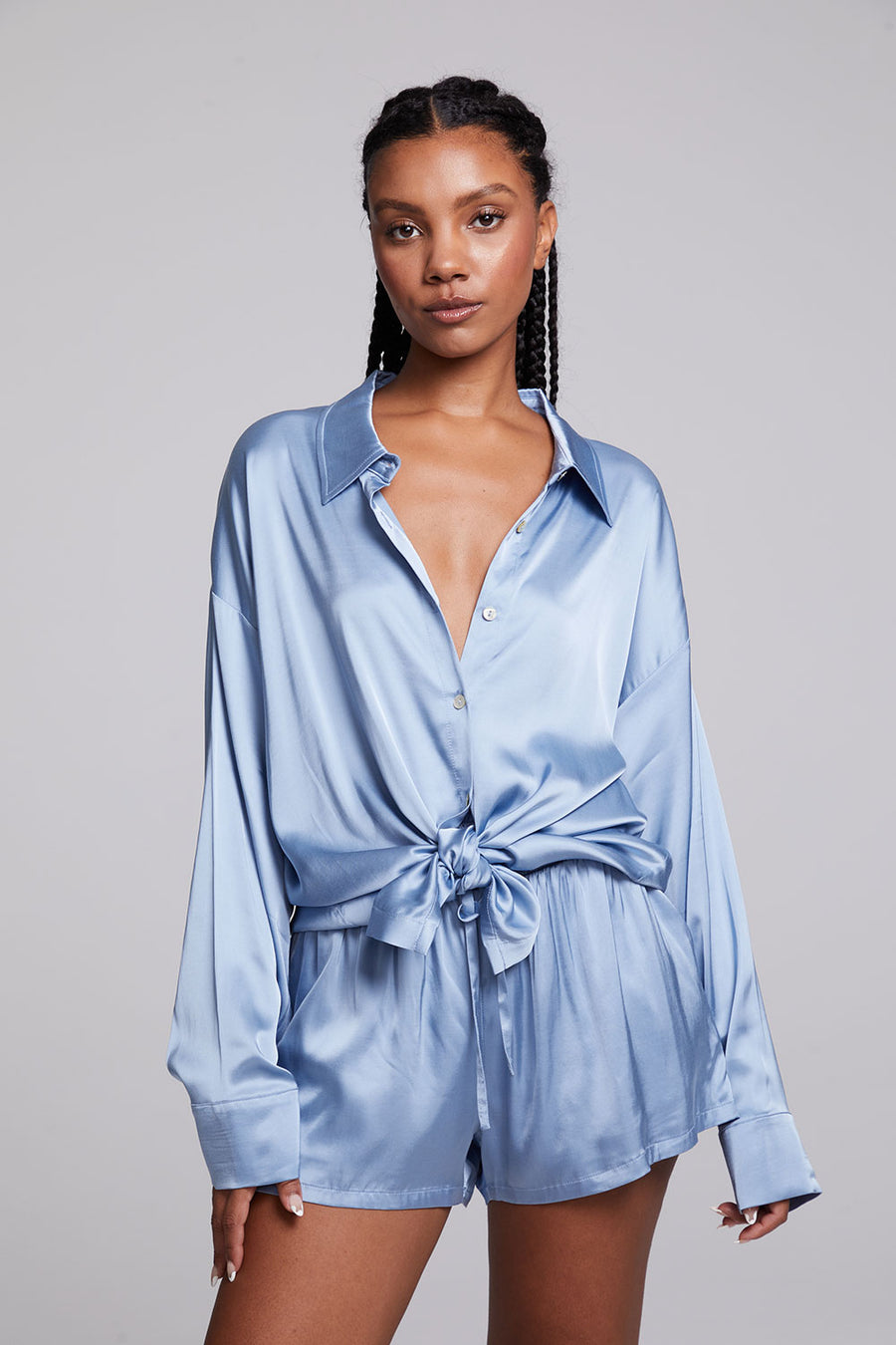 Capri Blue Grotto Button Down WOMENS chaserbrand