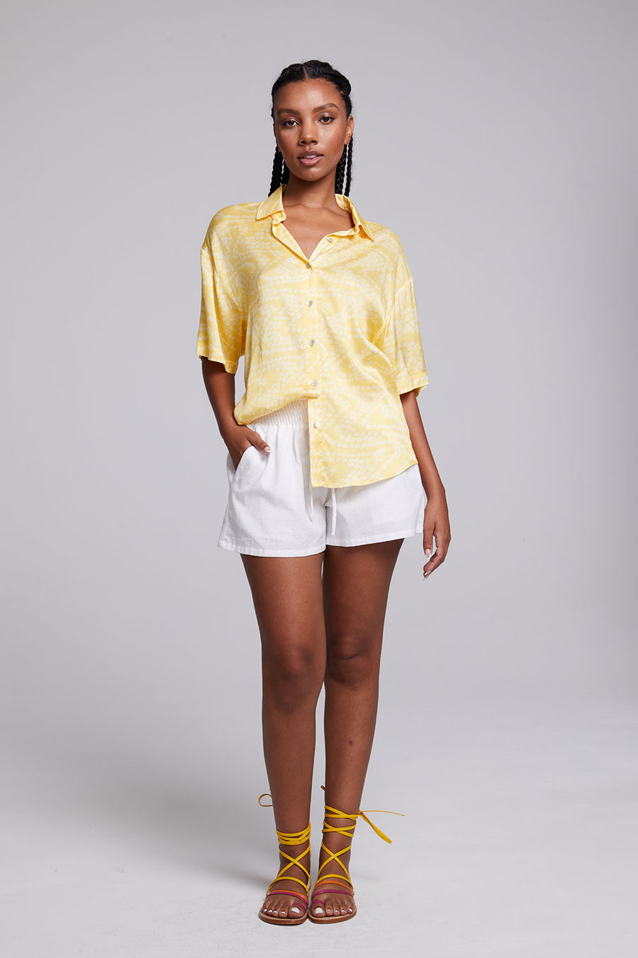 Bocelli Lemon Zest Button Down WOMENS chaserbrand