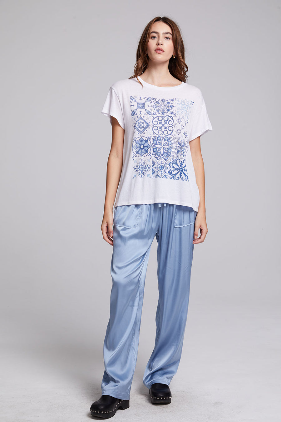 Italian Tiles Crew Neck Tee WOMENS chaserbrand