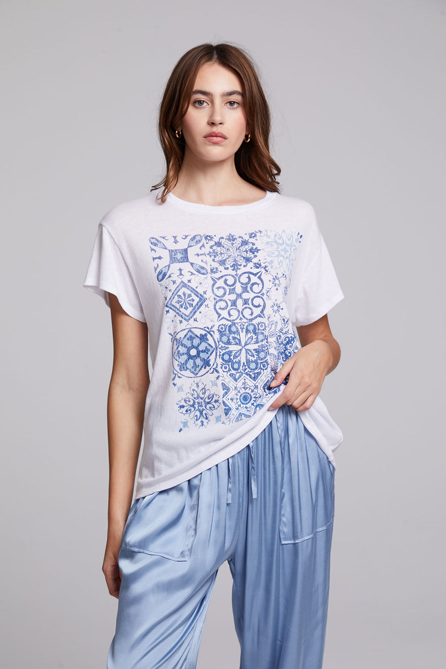 Italian Tiles Crew Neck Tee WOMENS chaserbrand