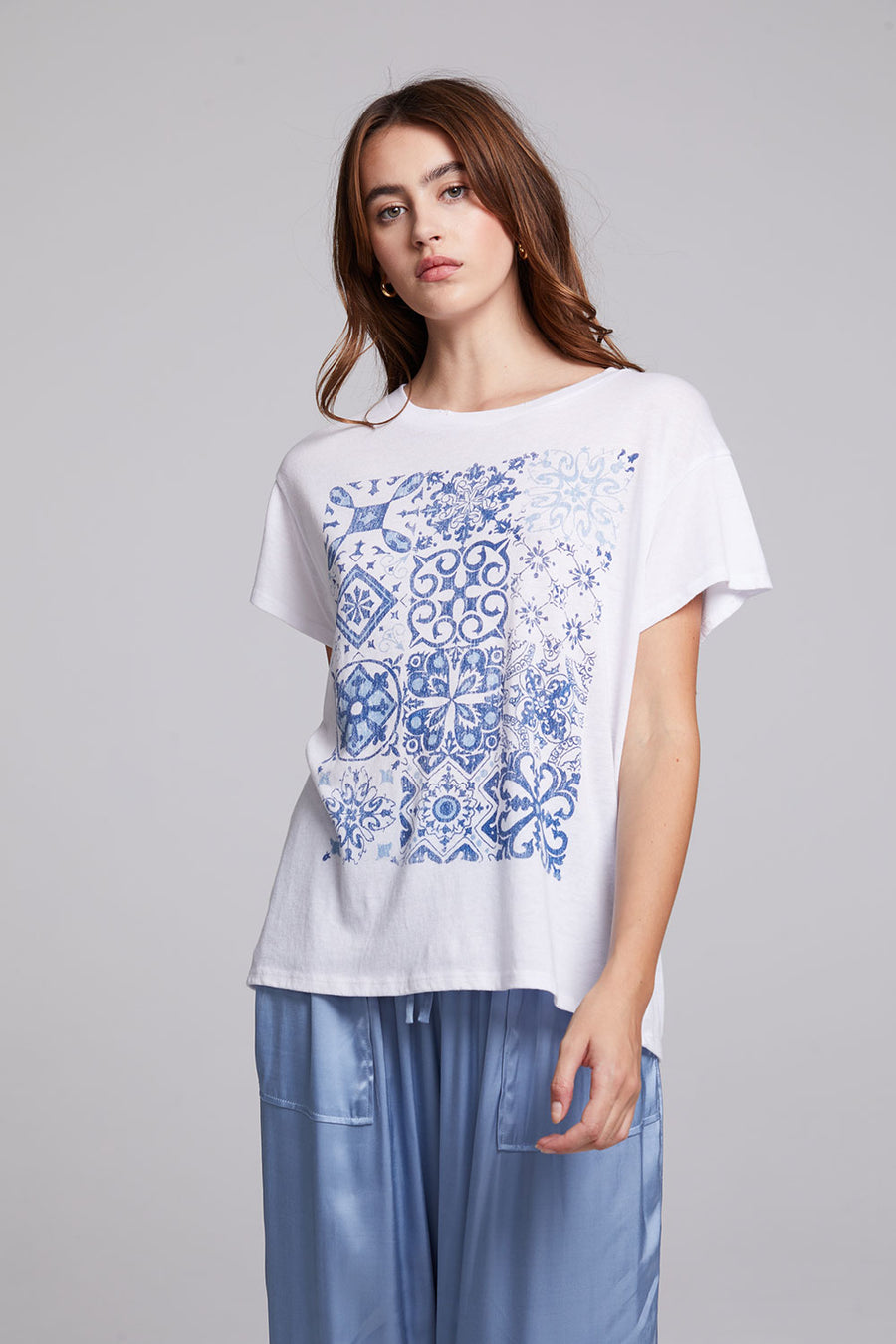 Italian Tiles Crew Neck Tee WOMENS chaserbrand