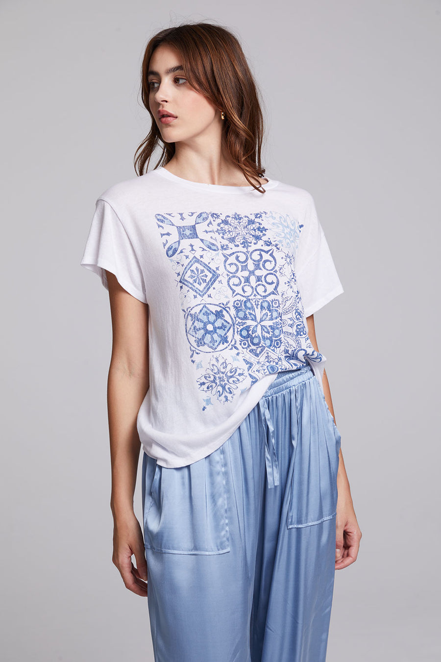 Italian Tiles Crew Neck Tee WOMENS chaserbrand