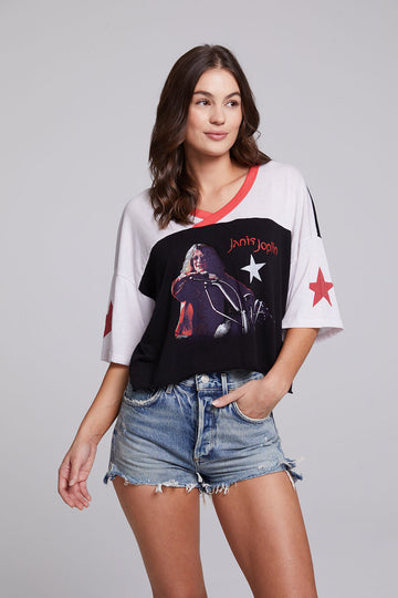 Janis Joplin Classic Motorcycle Levi Tee WOMENS chaserbrand