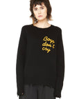 Boys Don’t Cry Cashmere Sweater - Black WOMENS chaserbrand