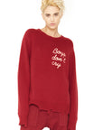 Boys Don’t Cry Cashmere Sweater - Wine Red WOMENS chaserbrand