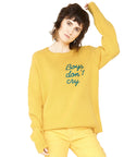 Boys Don’t Cry Cashmere Sweater - Yellow WOMENS chaserbrand