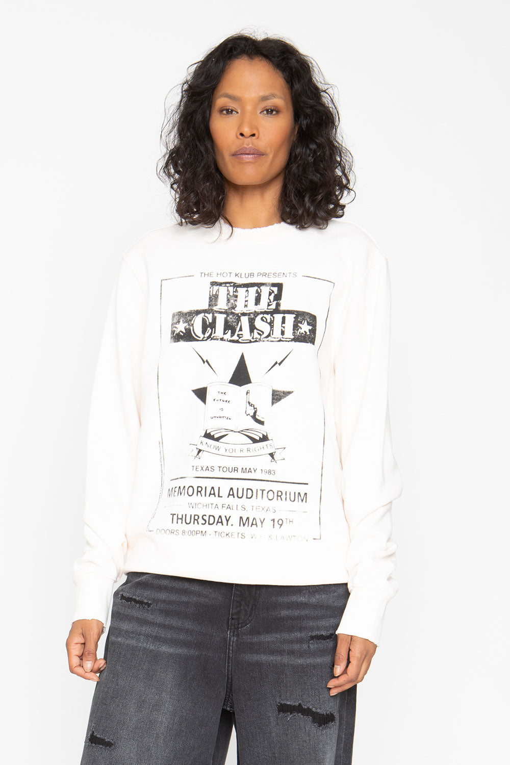 The Clash Memorial Auditorium Sweatshirt WOMENS chaserbrand