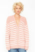 Grandpa Cardigan Sweater - Pink and White Stripe WOMENS chaserbrand