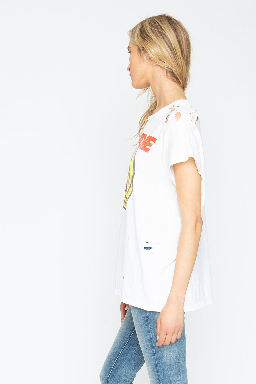 Blondie "Tracks Across America" Distressed Crew Tee Womens chaserbrand