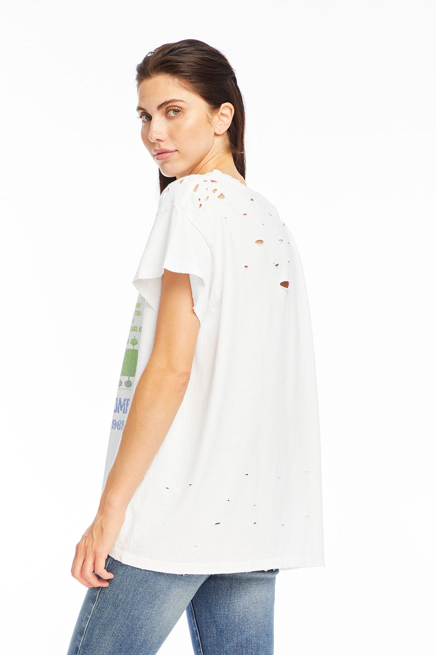 Woodstock - "Music Festival" Distressed Crew Neck WOMENS chaserbrand