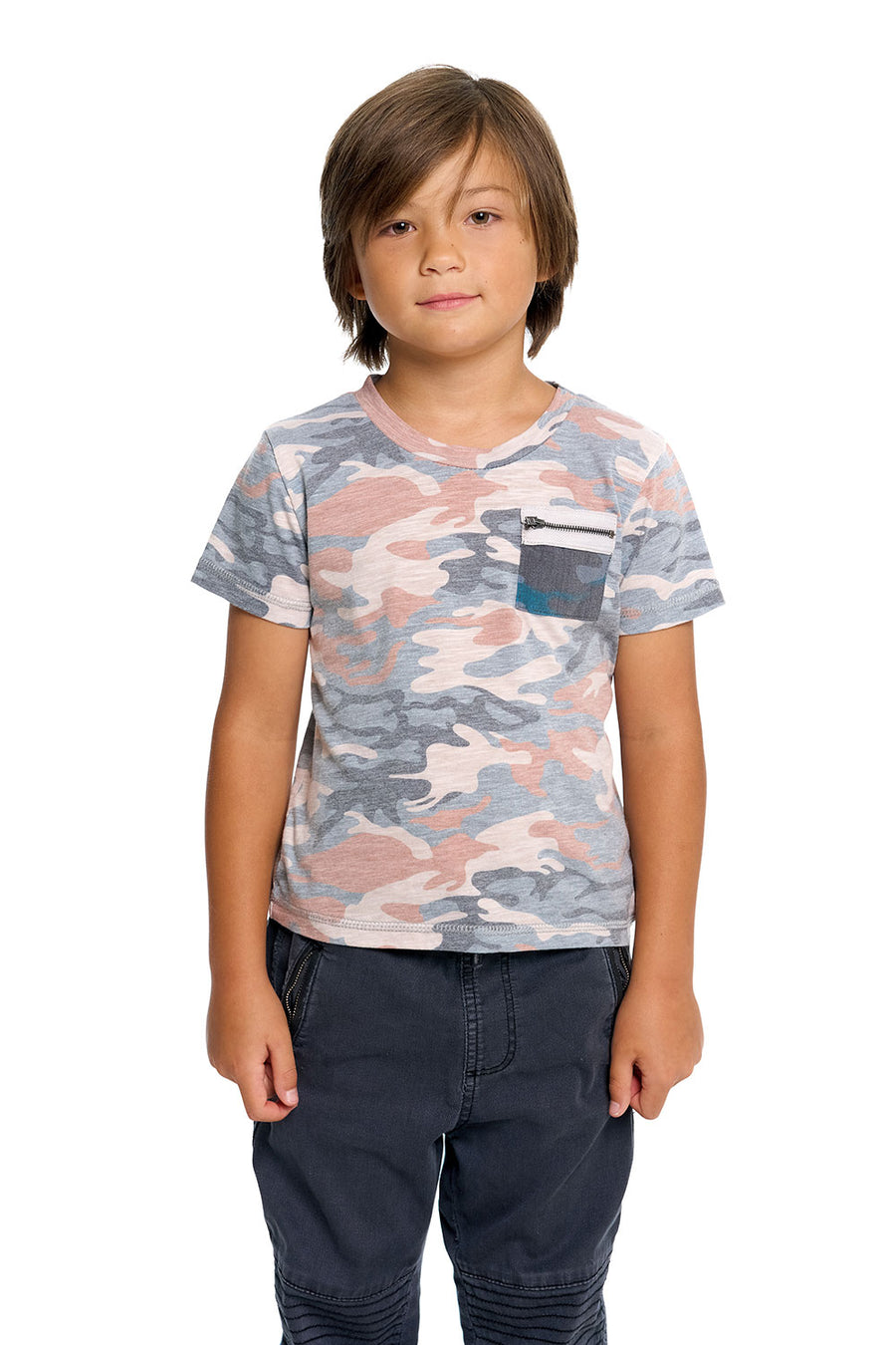 Boys Gauze Jersey Zip Pocket Short Sleeve Tee BOYS chaserbrand