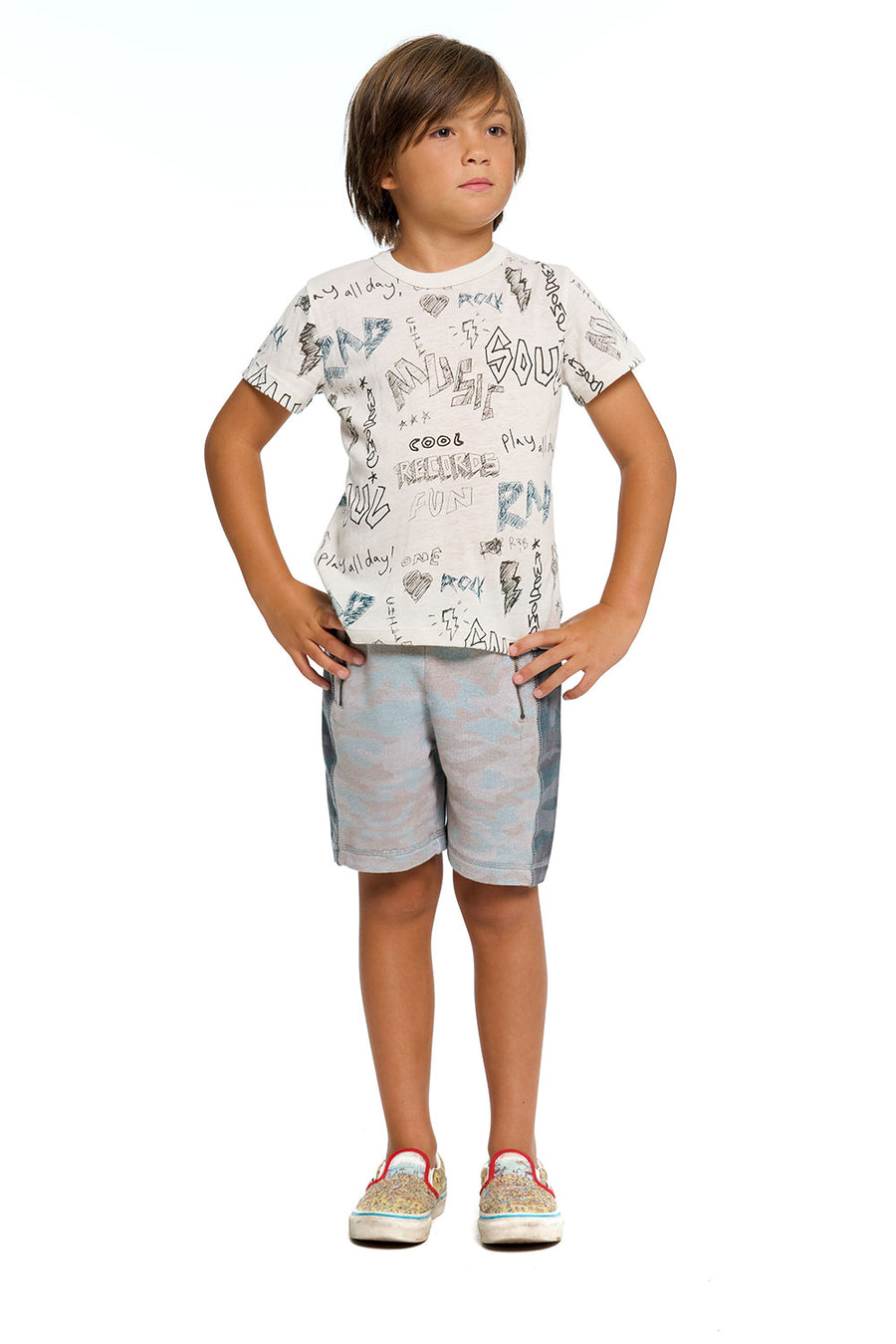 Boys Linen French Terry With Heirloom Wovens And Rib Zipper BOYS chaserbrand