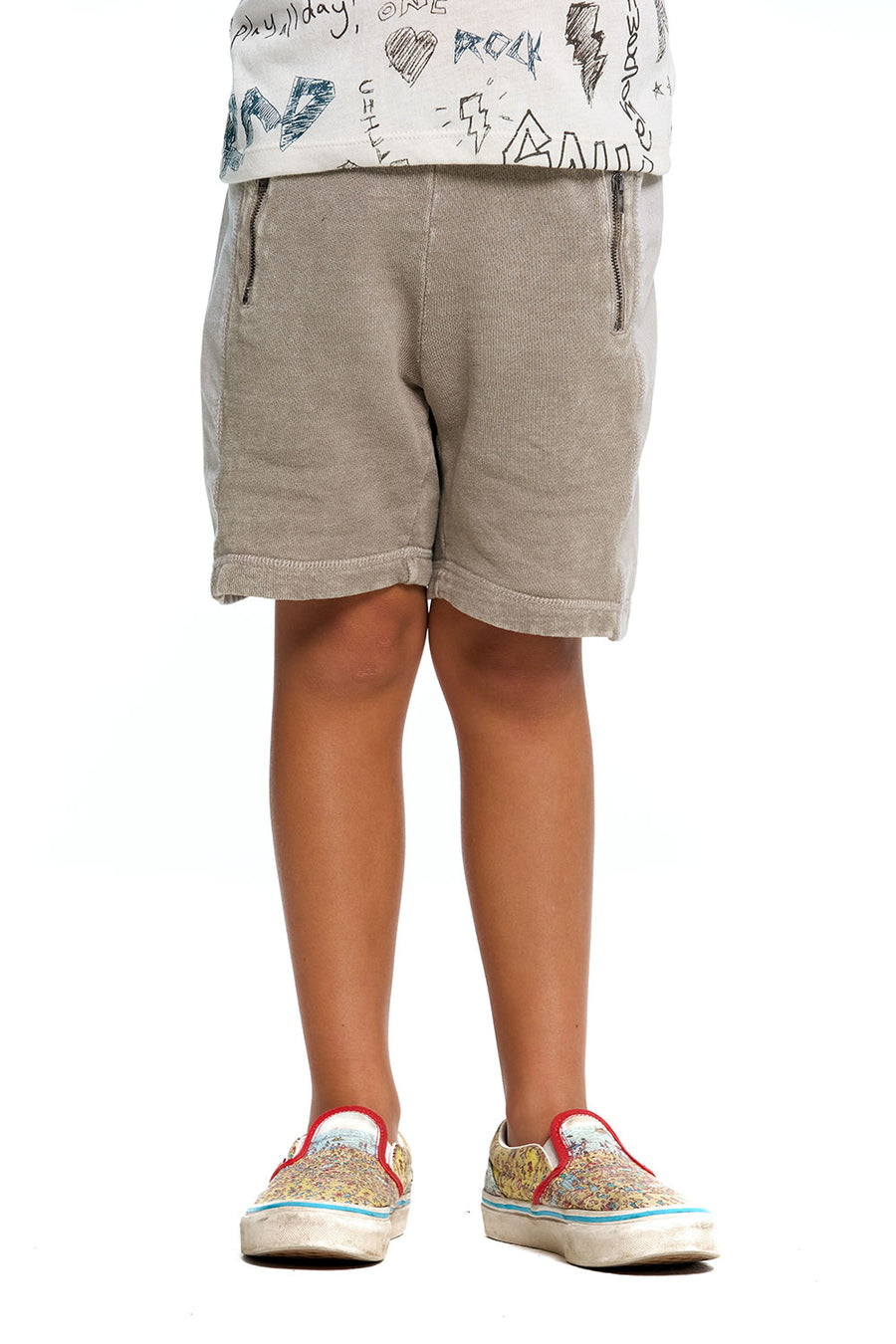 Boys Linen French Terry With Heirloom Wovens And Rib Zipper BOYS chaserbrand