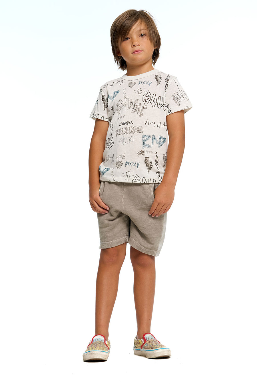 Boys Linen French Terry With Heirloom Wovens And Rib Zipper BOYS chaserbrand