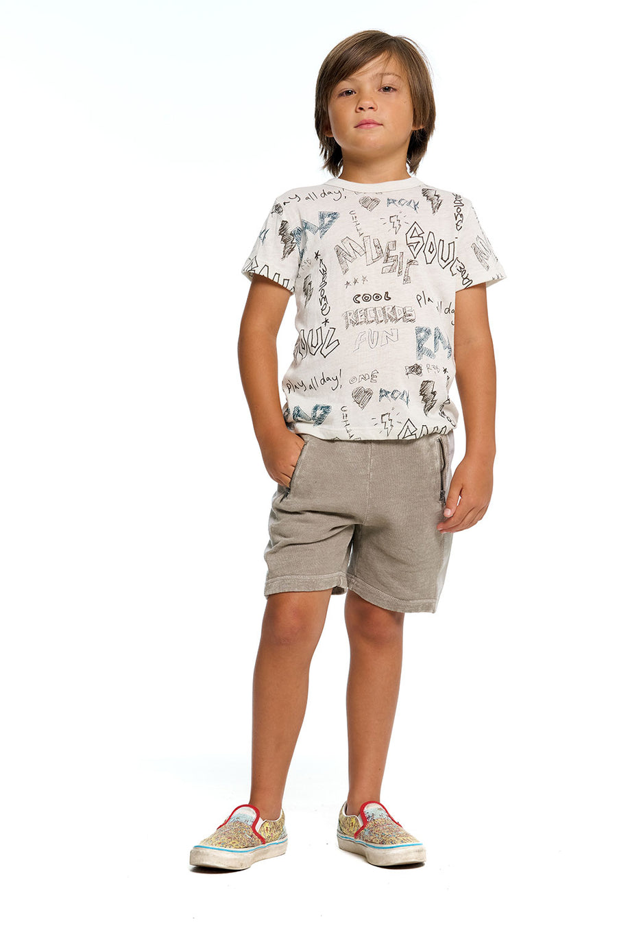 Boys Linen French Terry With Heirloom Wovens And Rib Zipper BOYS chaserbrand