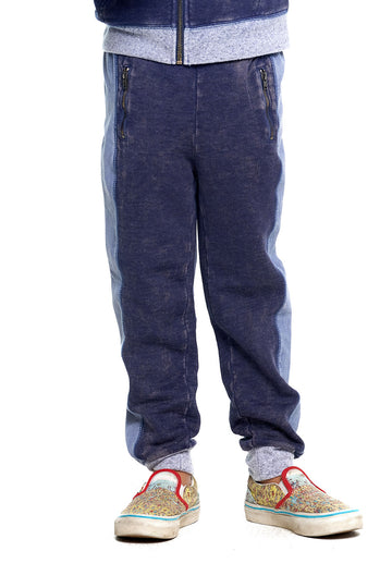 Boys Linen French Terry Jogger With Zippers BOYS chaserbrand