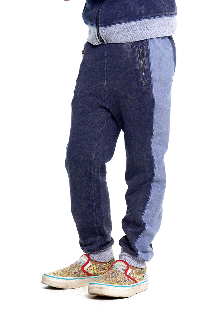 Boys Linen French Terry Jogger With Zippers BOYS chaserbrand