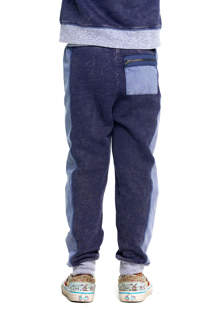 Boys Linen French Terry Jogger With Zippers BOYS chaserbrand