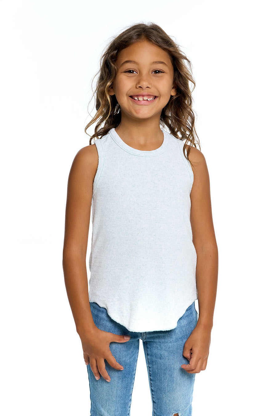 Girls Linen Rib Racer Tank GIRLS chaserbrand