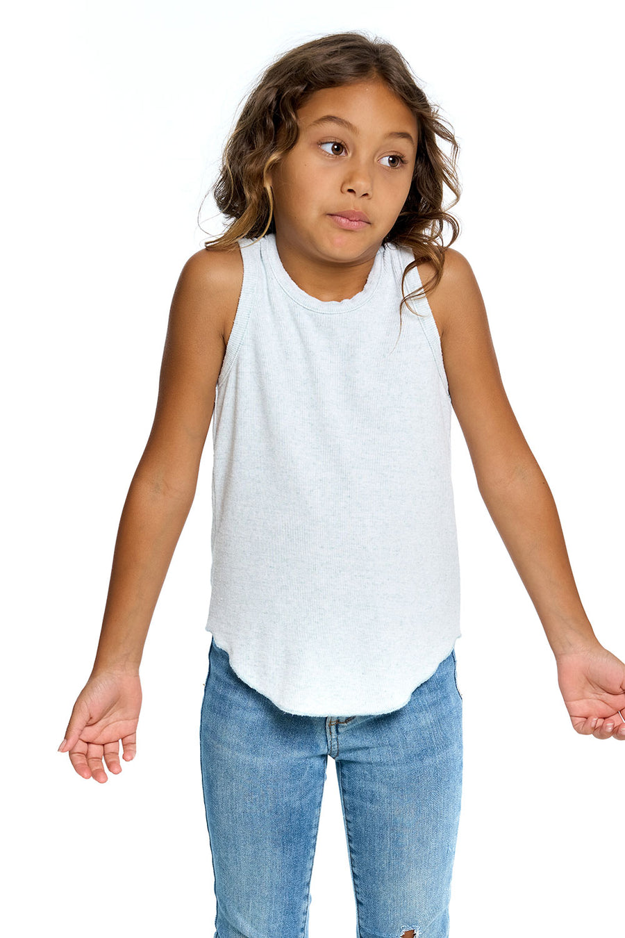 Girls Linen Rib Racer Tank GIRLS chaserbrand