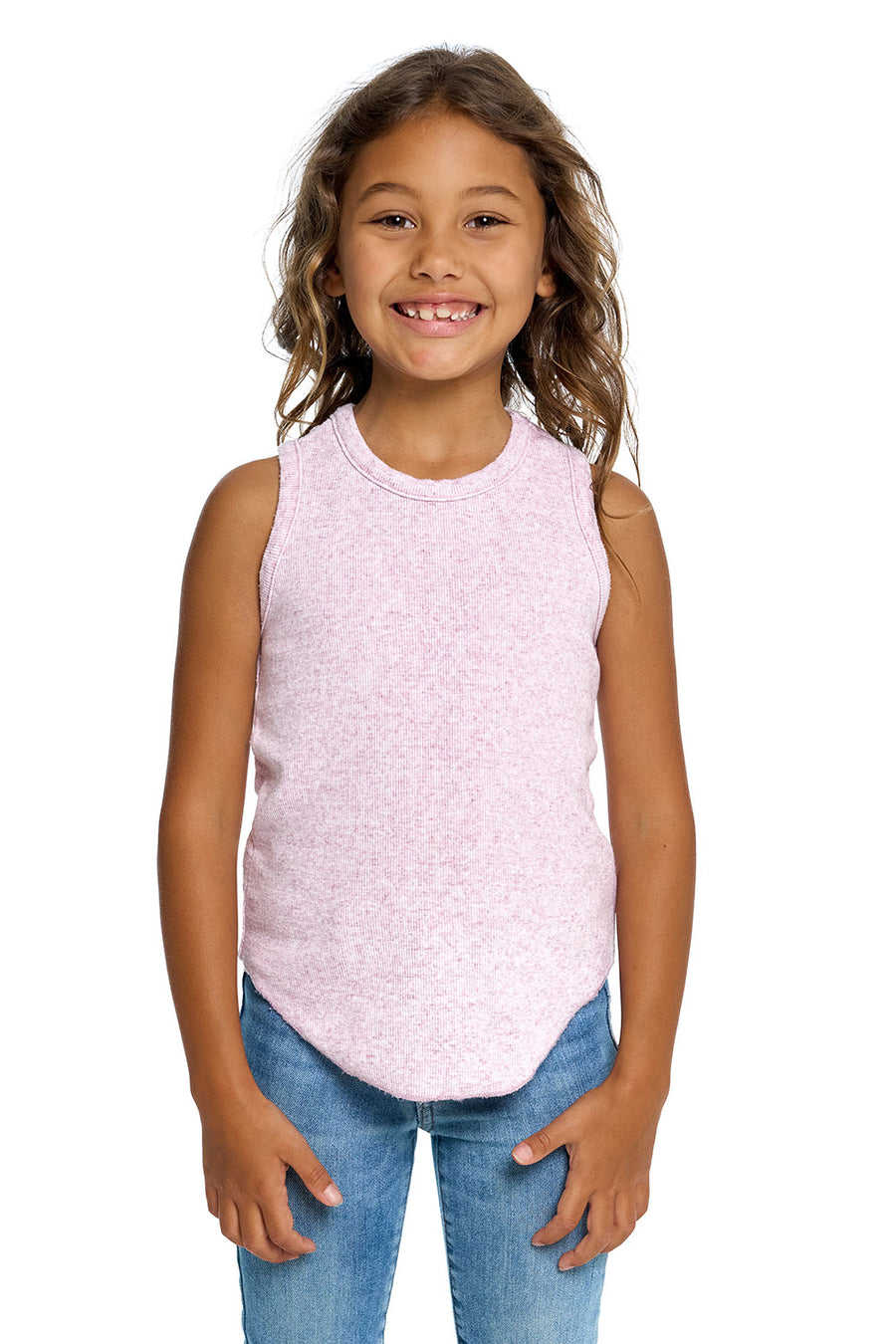Girls Linen Rib Racer Tank GIRLS chaserbrand