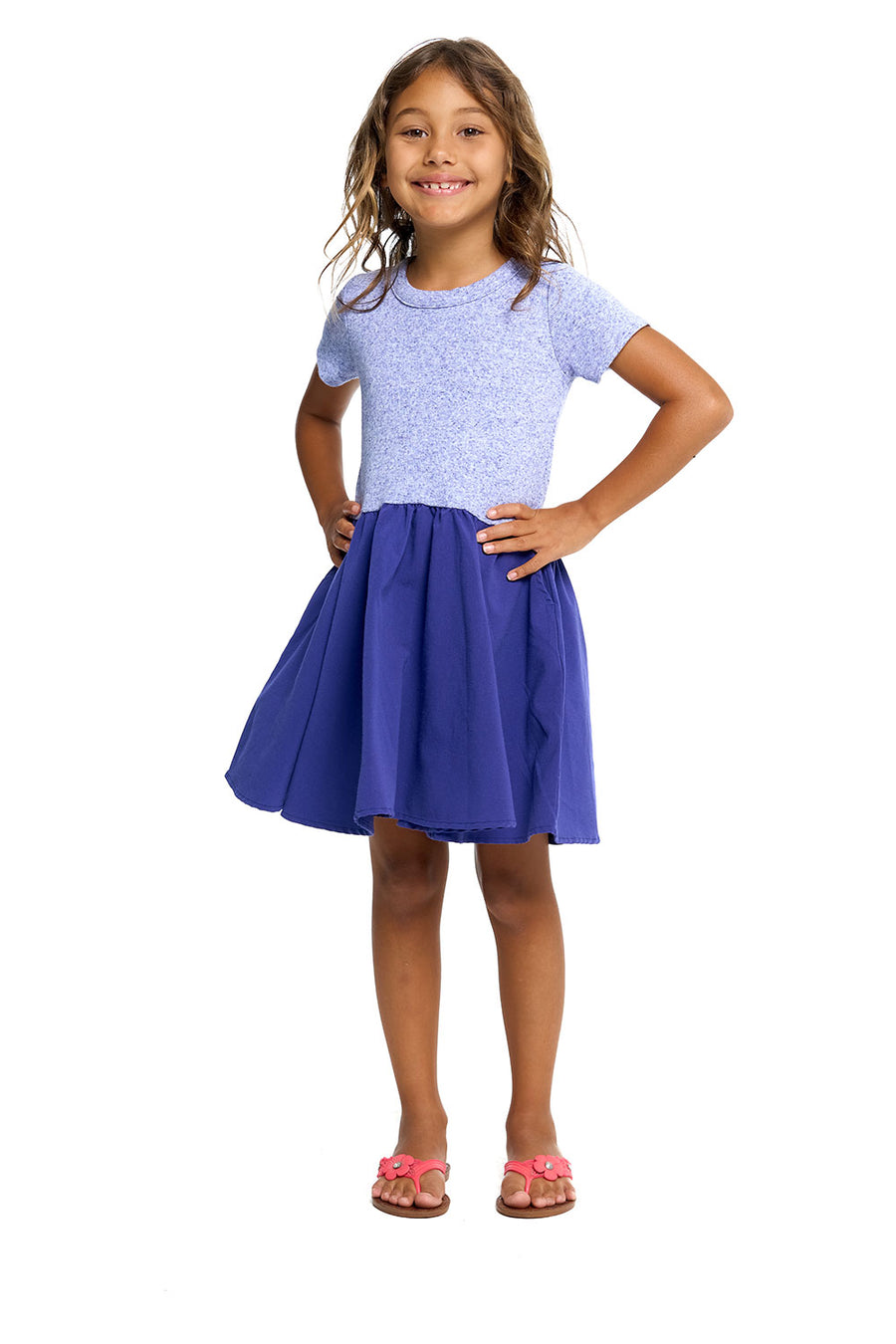 Girls Heirloom Wovens And Linen Rib Short Sleeve Twirl Dress GIRLS chaserbrand